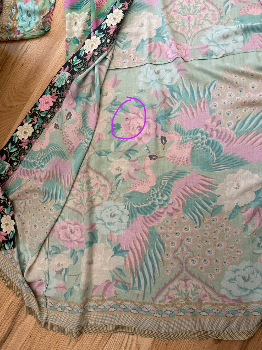 Spell and the Gypsy Collective Cloud Dancer Maxi Kimono Flowy Lightweight FLAW - Picture 10 of 12
